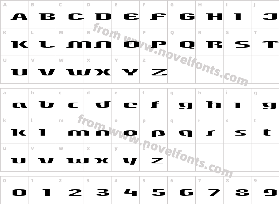 slickCharacter Map