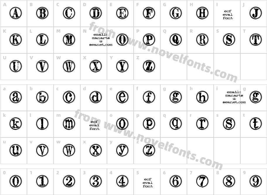 thumptwo (eval)Character Map