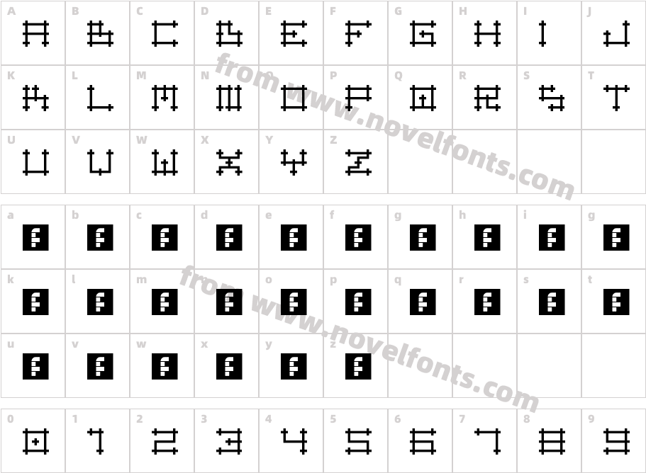 tonypa11x11crossed RegularCharacter Map