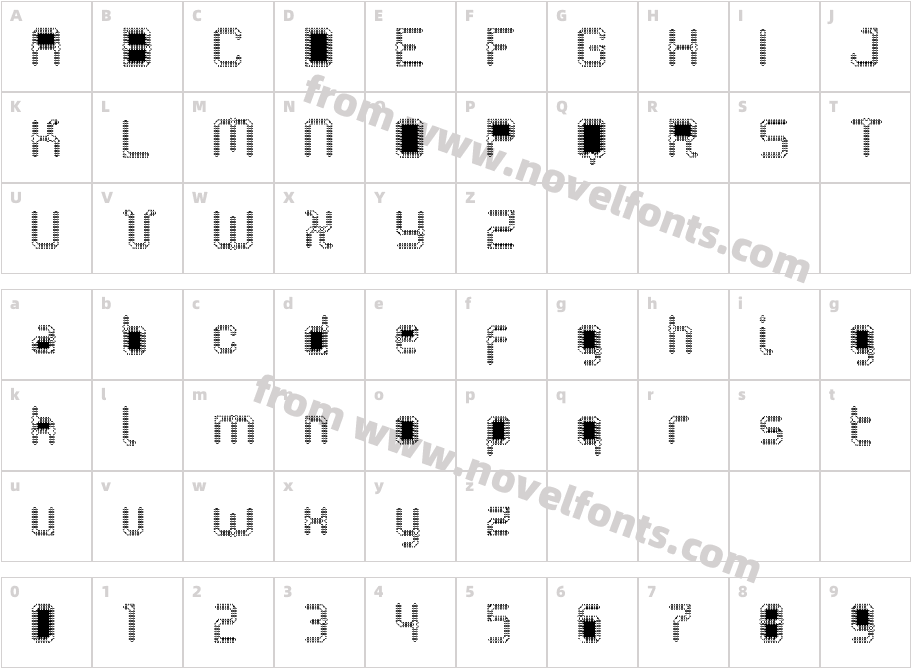 tudes Typographiques 02B RegularCharacter Map