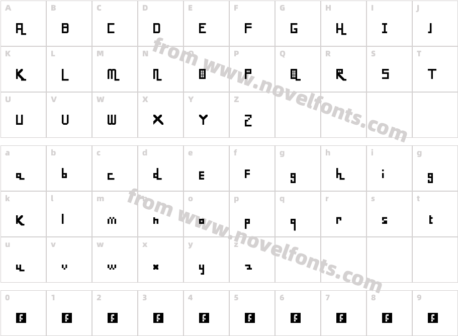 underskore RegularCharacter Map