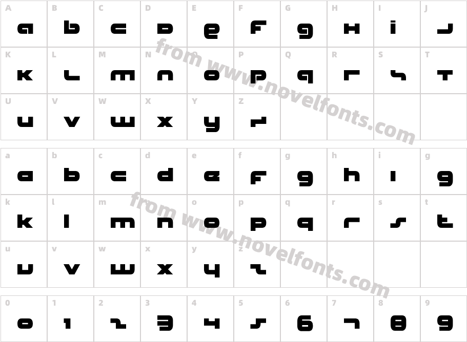 uni sol CondensedCharacter Map