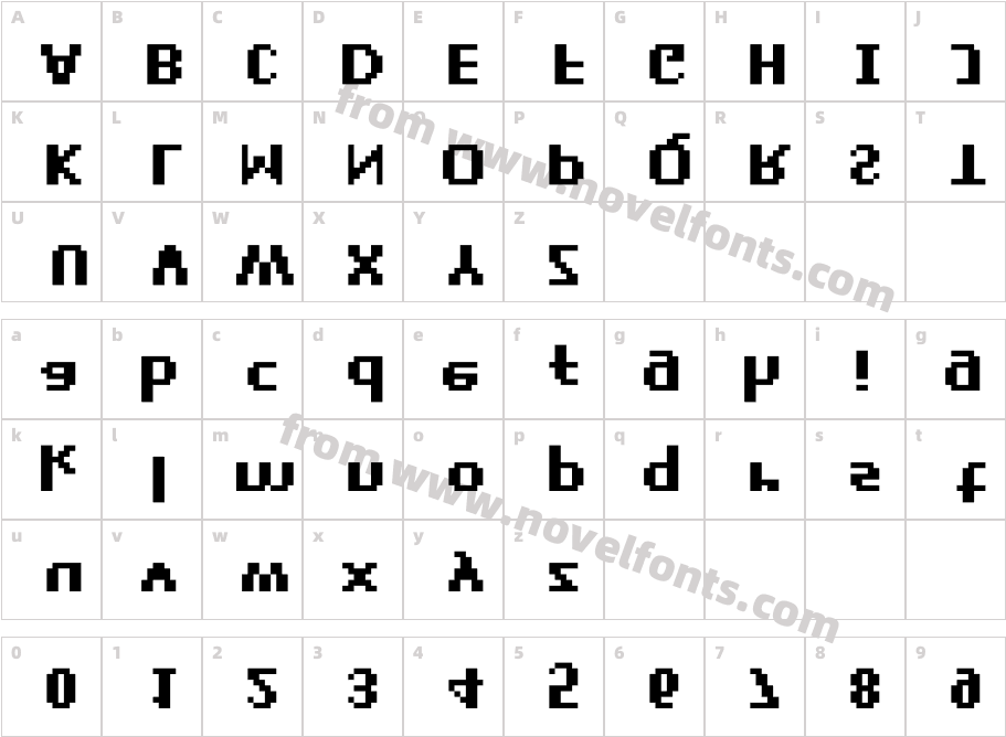 upsidedownCharacter Map