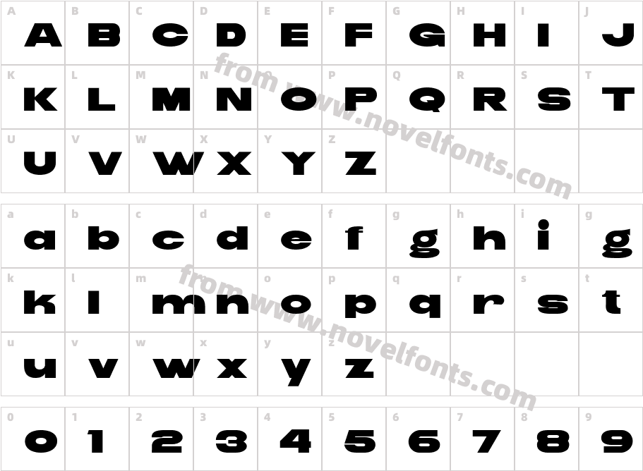 voltara RegularCharacter Map