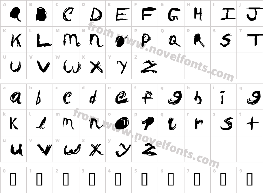 wednesday 74Character Map