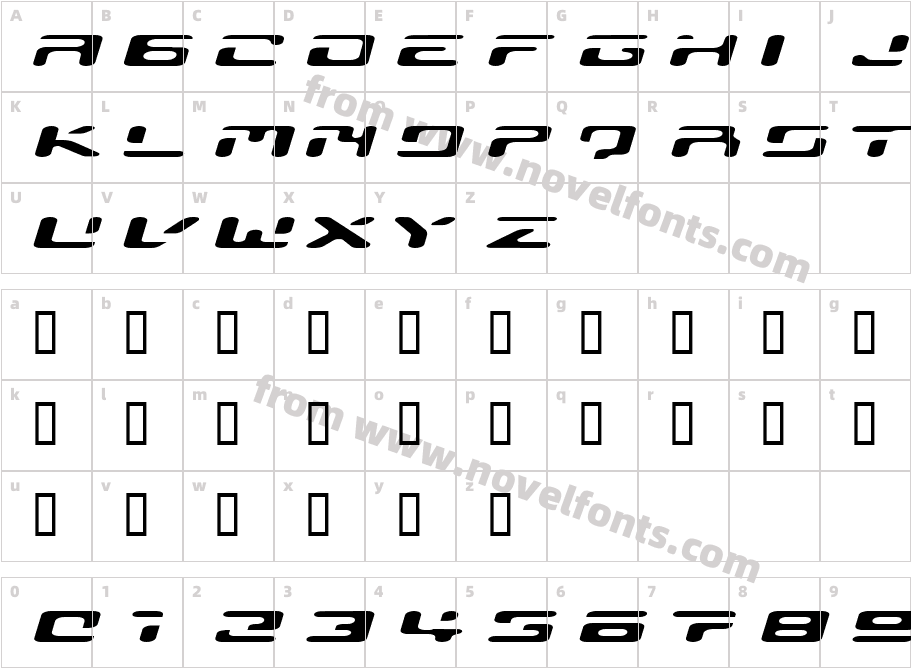 zasfCharacter Map