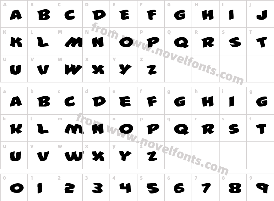 #44 Font ExpandedCharacter Map