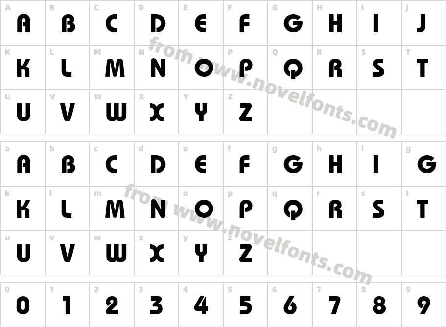 .VnBahamasBH BoldCharacter Map