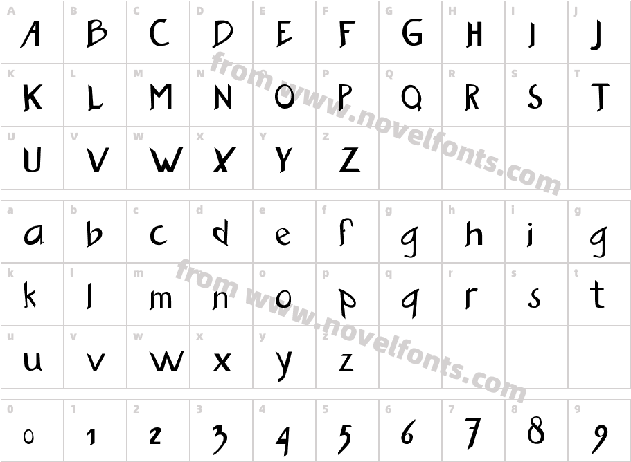 BuzzwaktypeCharacter Map