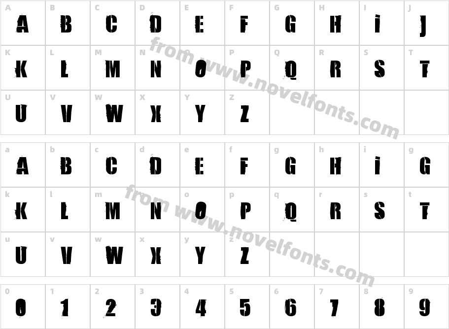 84 Rock!Character Map