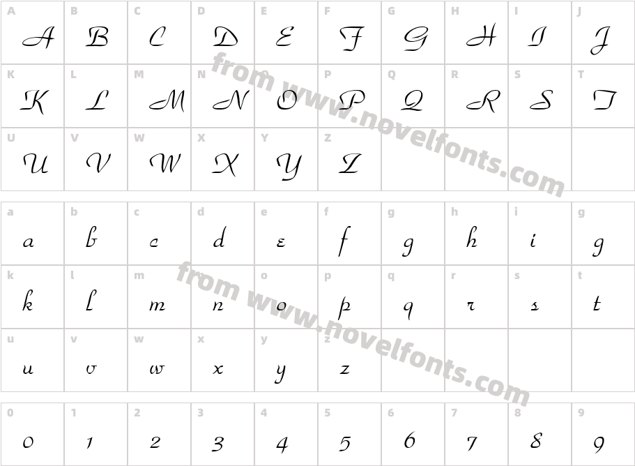 .VnPark MediumCharacter Map