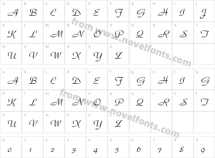 .VnParkH MediumCharacter Map