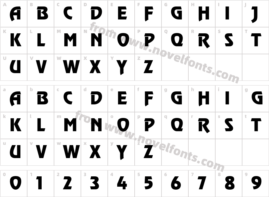 .VnRevueH MediumCharacter Map