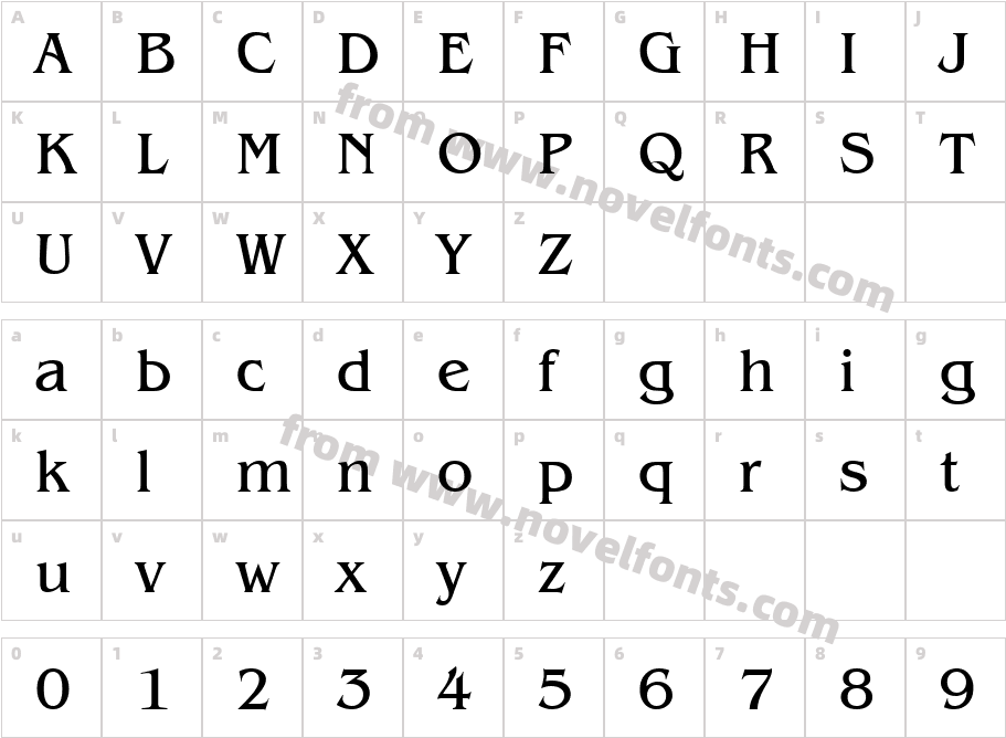 010-CAI978Character Map