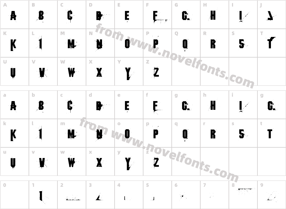 1Character Map