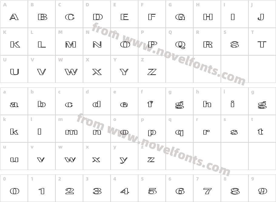 158-CAI978Character Map