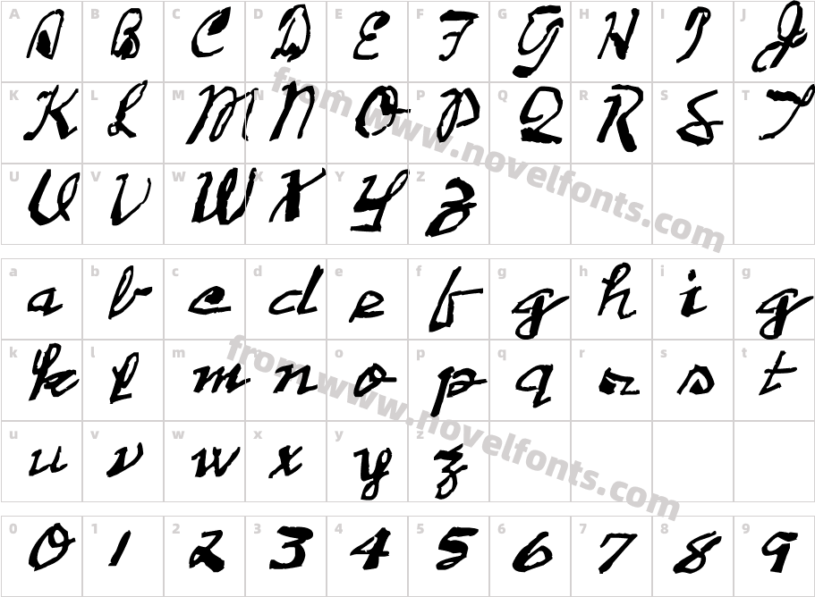 2013 Demo Cadaver's Script  Pre-release.Character Map