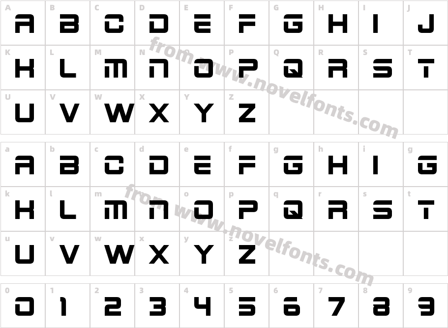 2015 Cruiser BoldCharacter Map