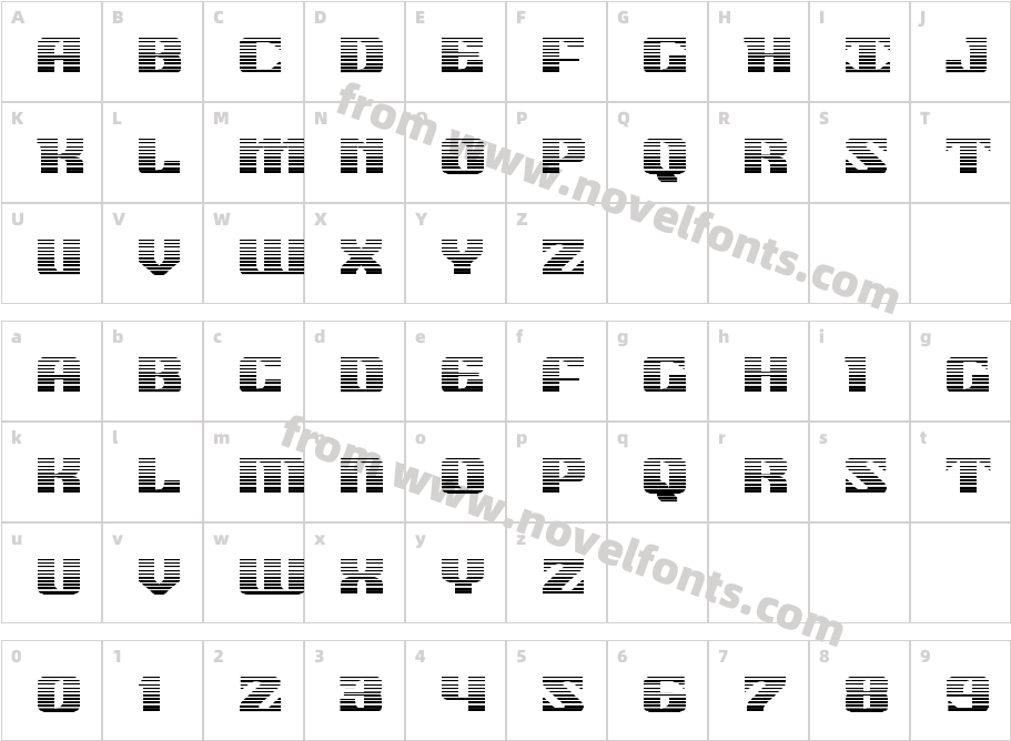 21 Gun Salute GradientCharacter Map