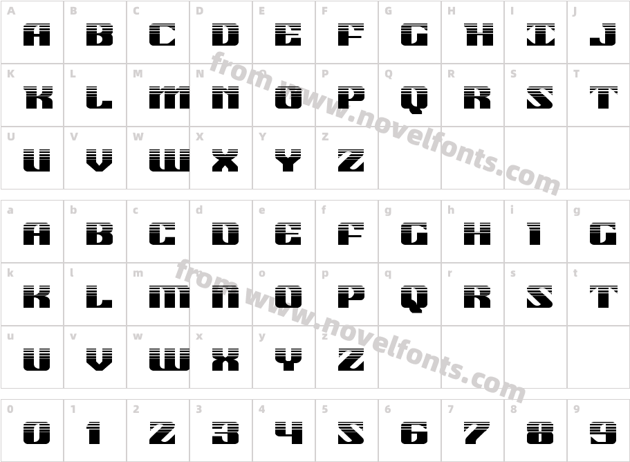 21 Gun Salute HalftoneCharacter Map