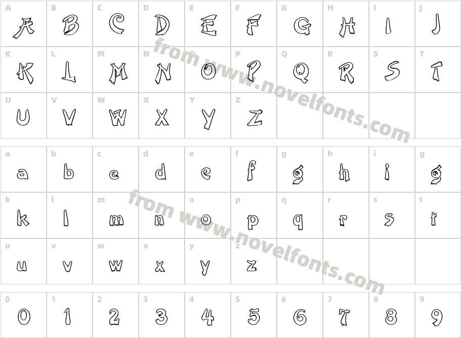 216-CAI978Character Map