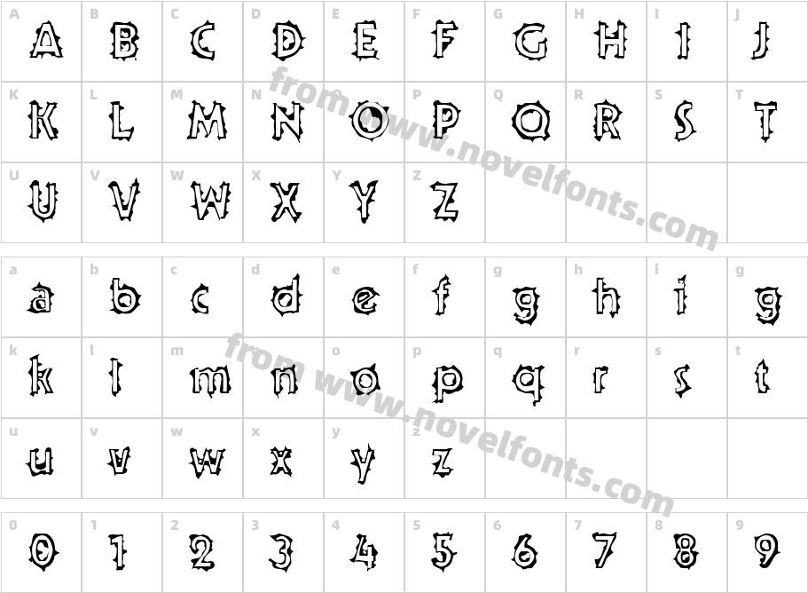 250-CAI978Character Map