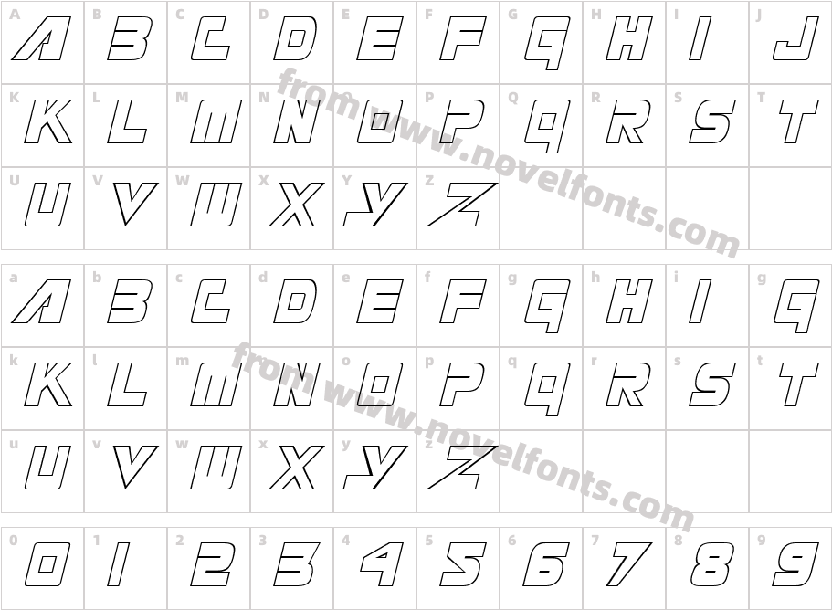 260-CAI978Character Map