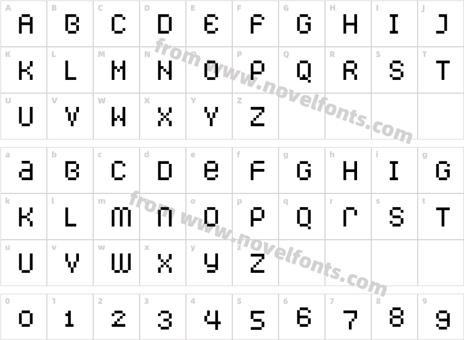 CALIPER-444UCCharacter Map