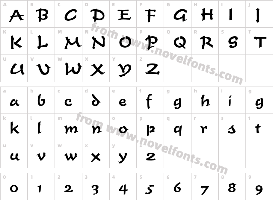 280-CAI978Character Map