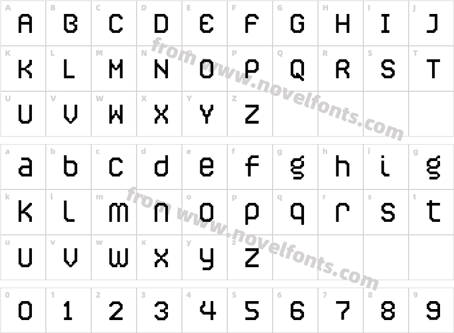 CALIPER-555SSCharacter Map