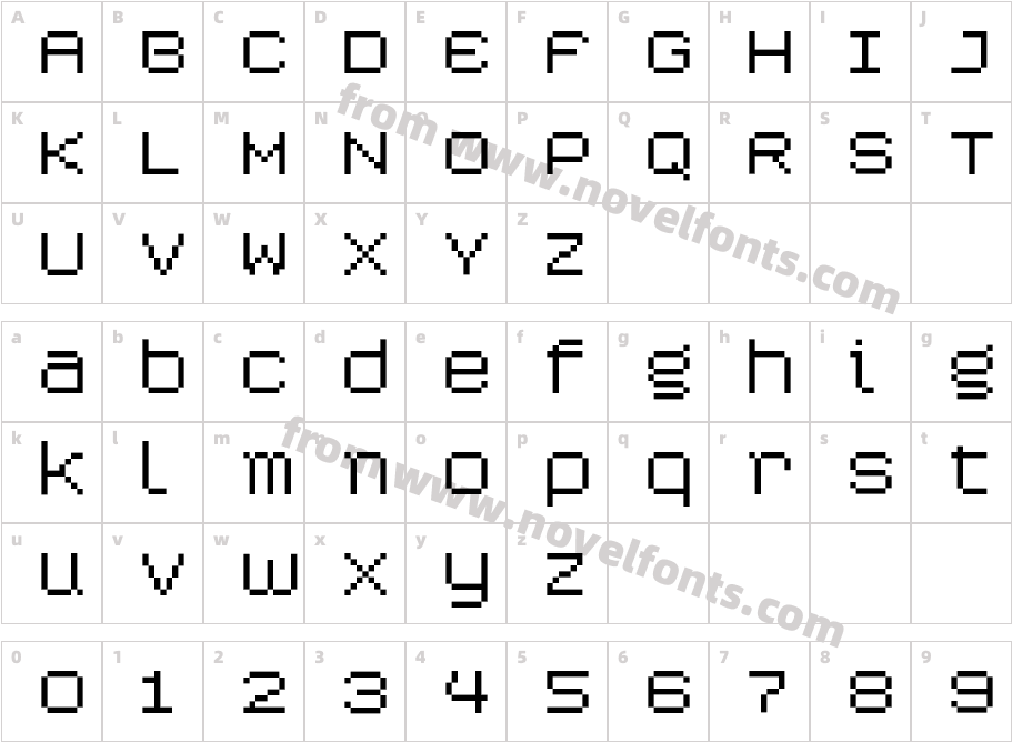 CALIPER-999XXCharacter Map