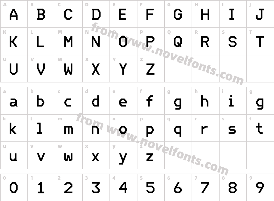 ' Mono RegularCharacter Map