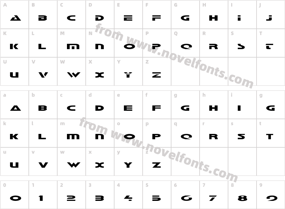 327-CAI978Character Map