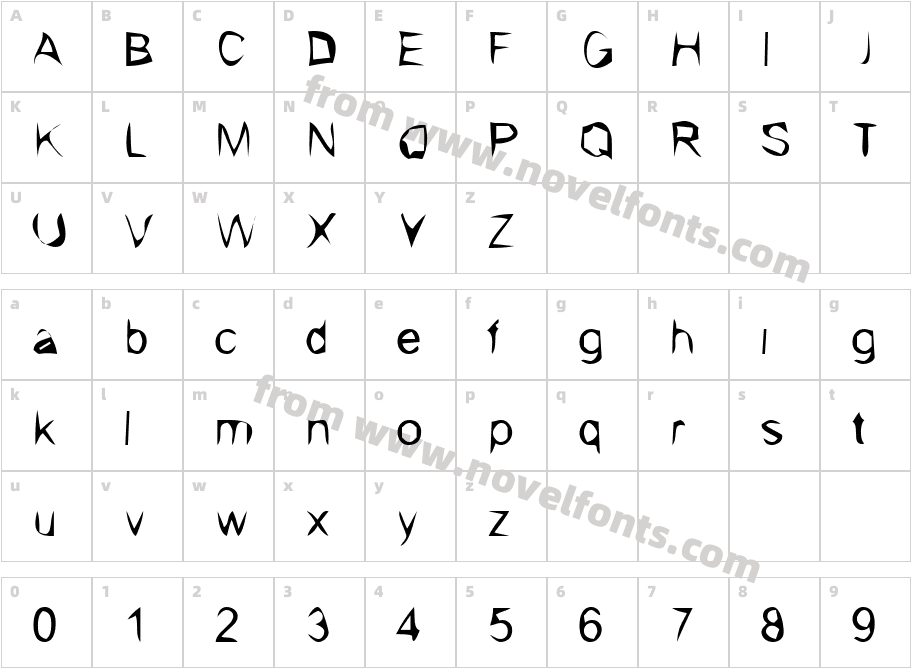 333-CAI978Character Map