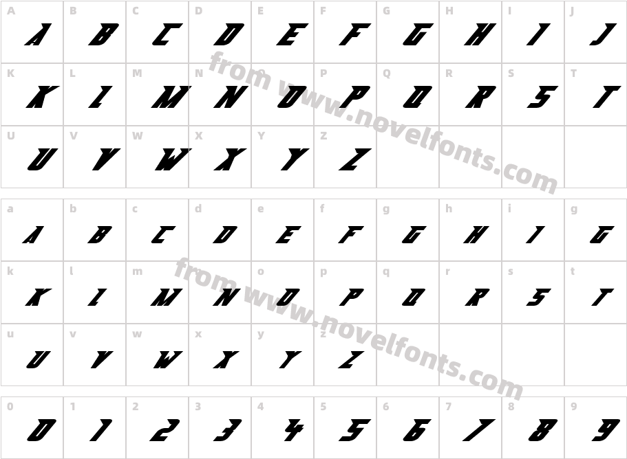 381-CAI978Character Map