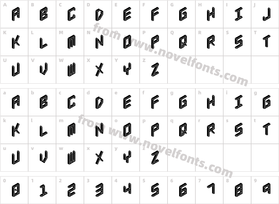 3D Isometric BlackCharacter Map