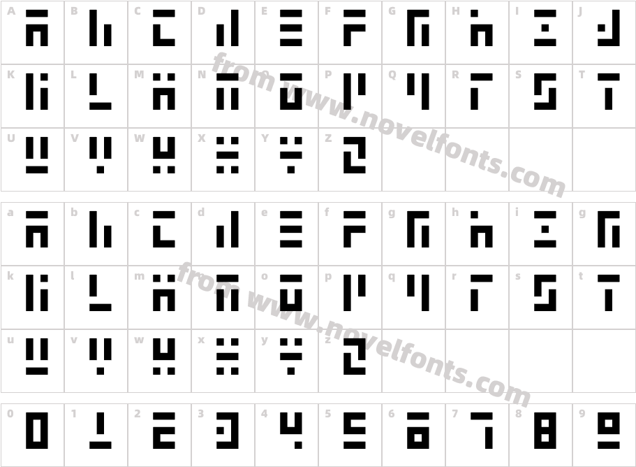 3t3-5x3Character Map