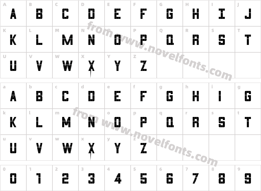 3x5Character Map