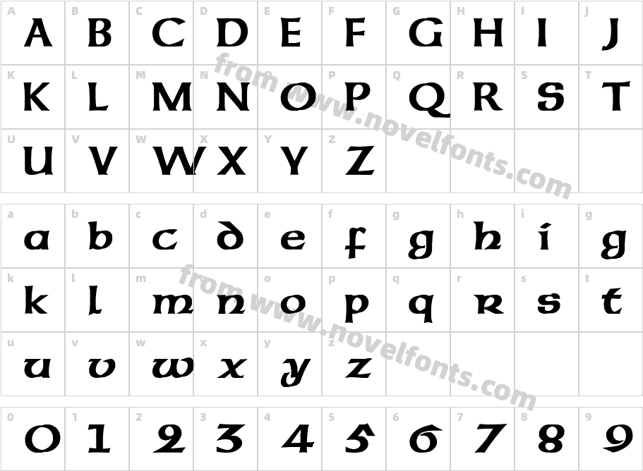 412-CAI978Character Map