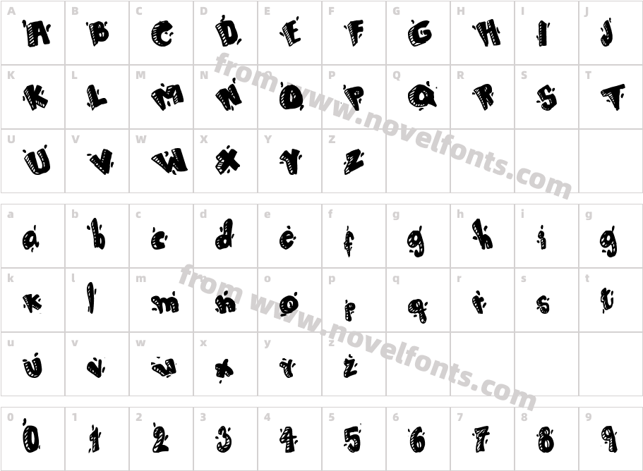 CARTOON 80Character Map