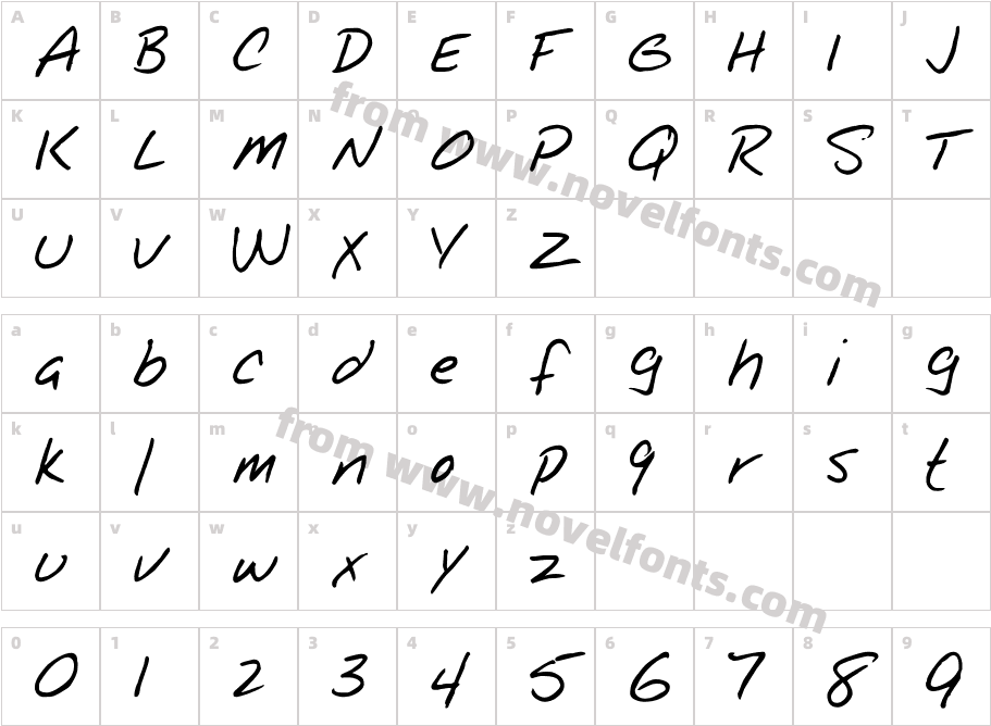 444-CAI978Character Map