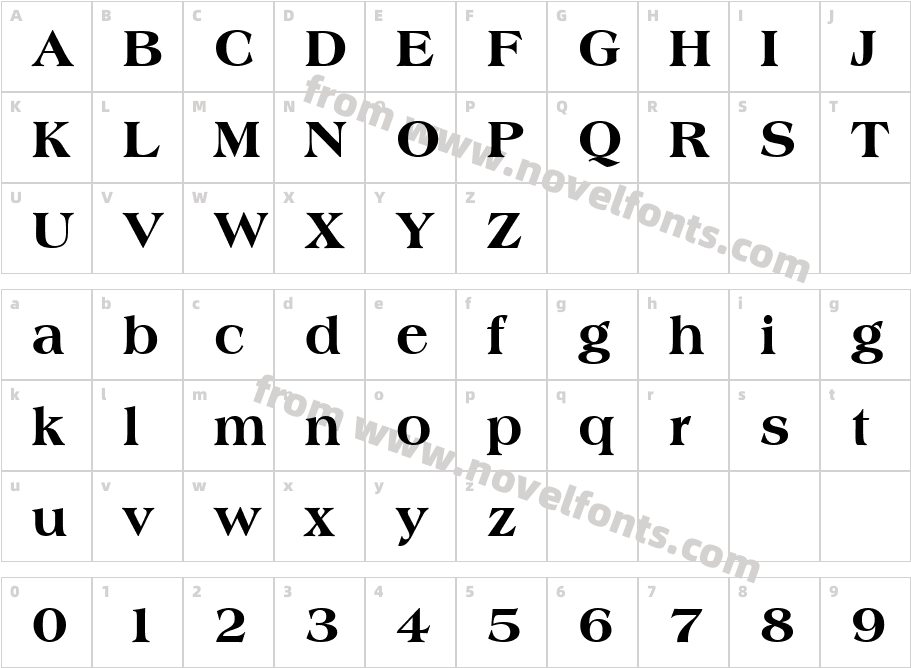 460-CAI978Character Map