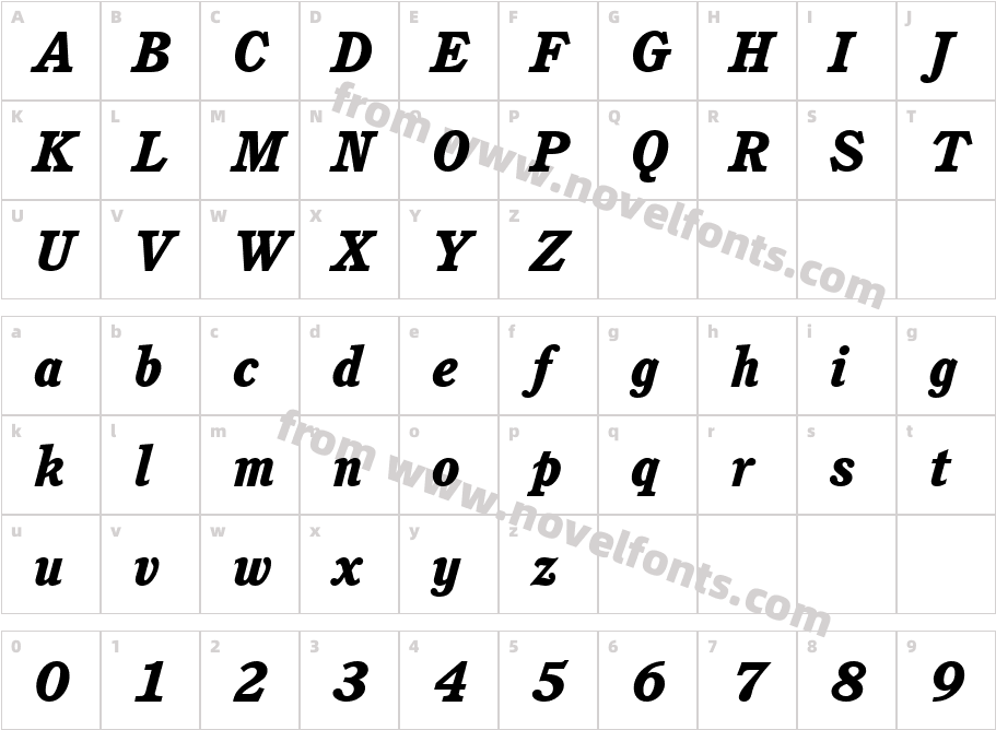 480-CAI978Character Map