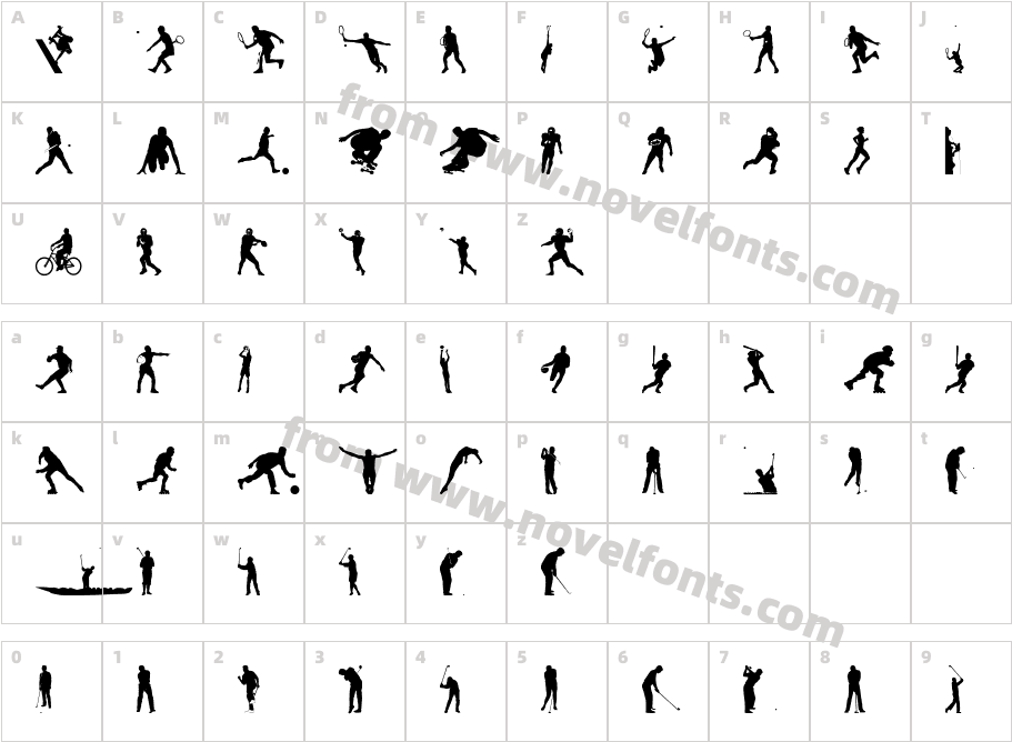 4YEOSPORTCharacter Map