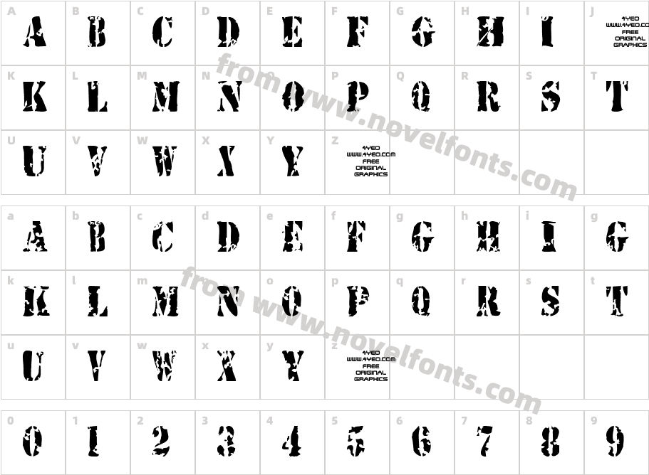 4YEOstampCharacter Map