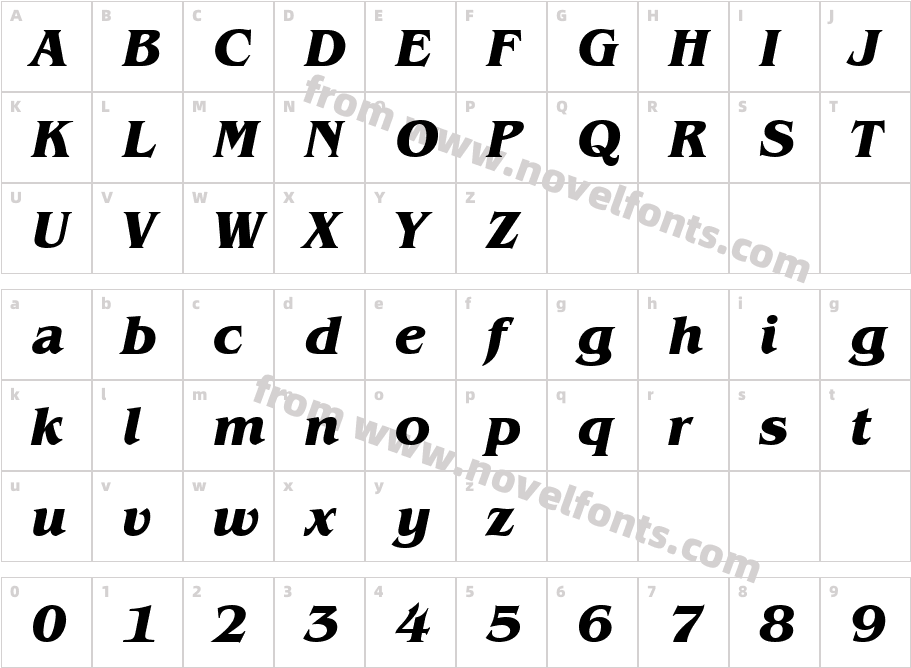 518-CAI978Character Map