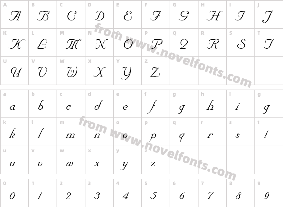 554-CAI978Character Map