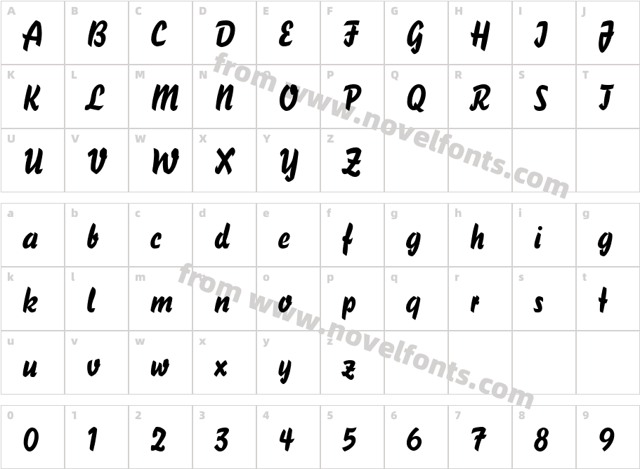 557-CAI978Character Map