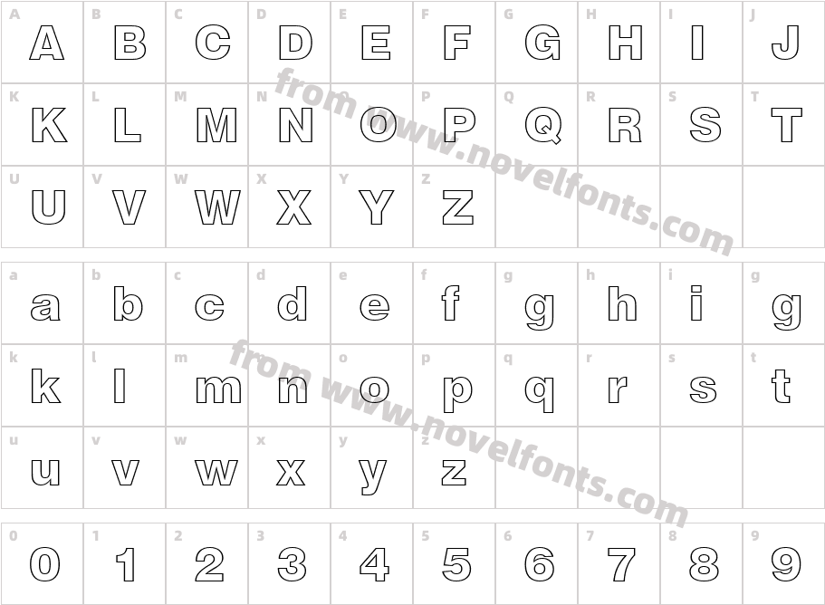 570-CAI978Character Map