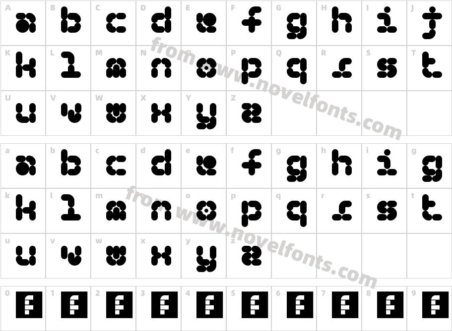 5Beans II RegularCharacter Map